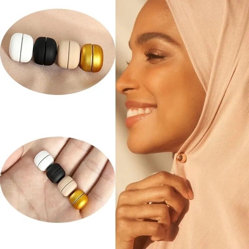 Hijab Magnet Pin Brooch For Scarf Headscarf Shawl Round Multi Use Snag Free Sale