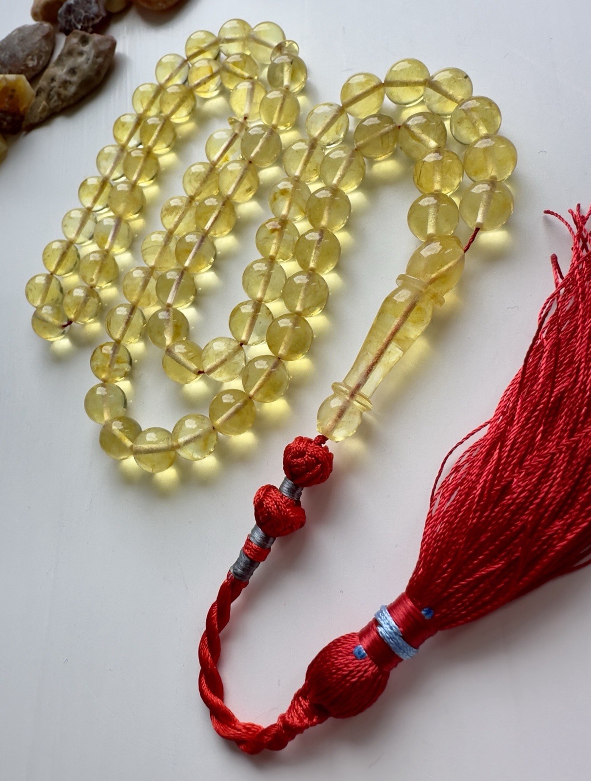 Natural Baltic Amber 29g. Islamic Prayer Rosary 9mm. 66 Beads Tasbih Misbaha