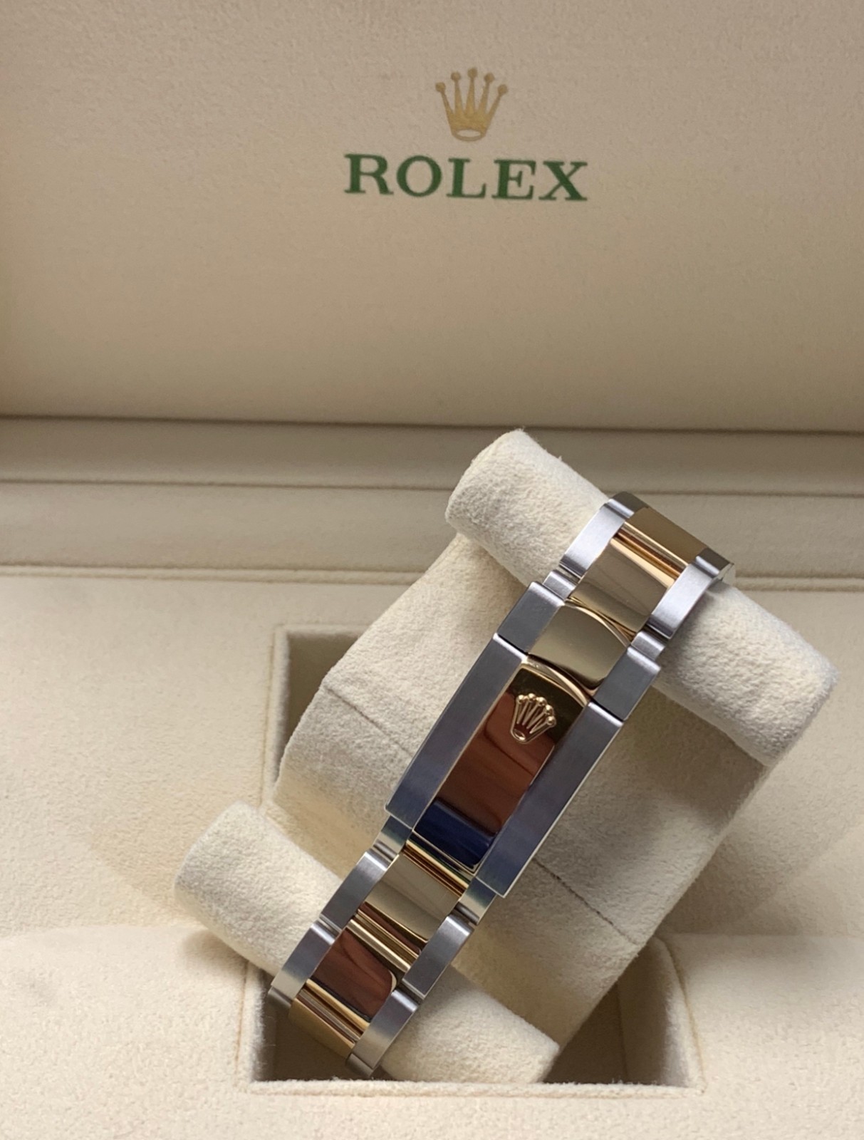 Rolex Datejust 36mm FULL SET BOX &PAPERS Two-Tone Gold Diamond Green Dial 126233