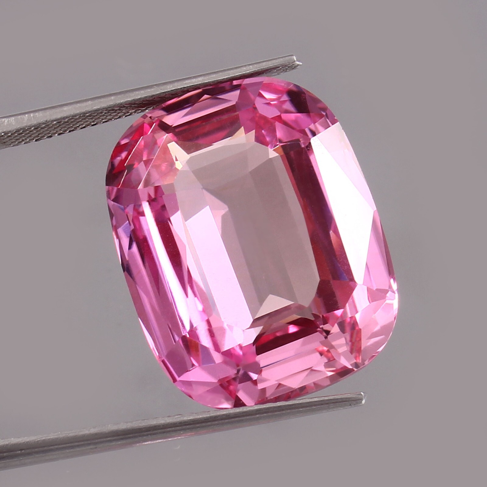 Natural Ceylon Padparadscha Sapphire Loose Cushion Old Mine Cut Gemstone 38.15Ct