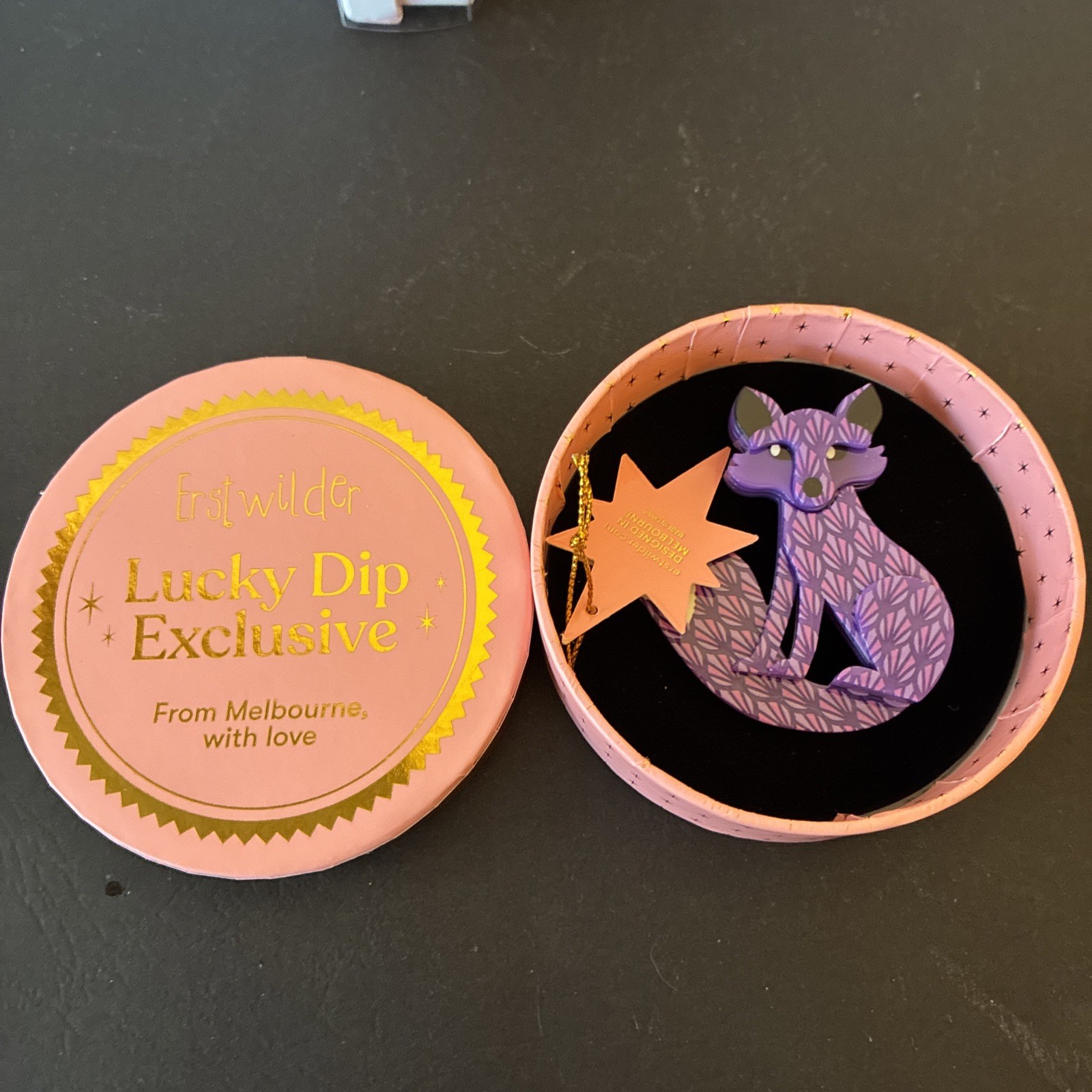 Erstwilder Frond Fox Brooch Limited Edition Lucky Dip – BNIB