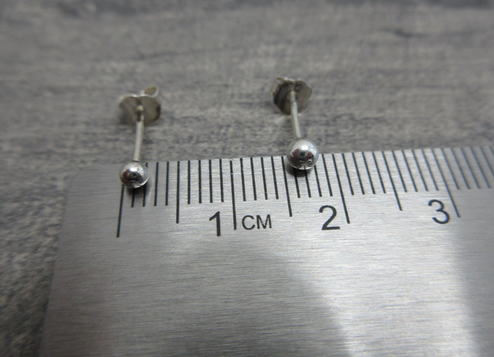 925 STERLING SILVER SMALL BALL EARRINGS POST STUD 1 PAIR 2.0 OR 3.0 mm