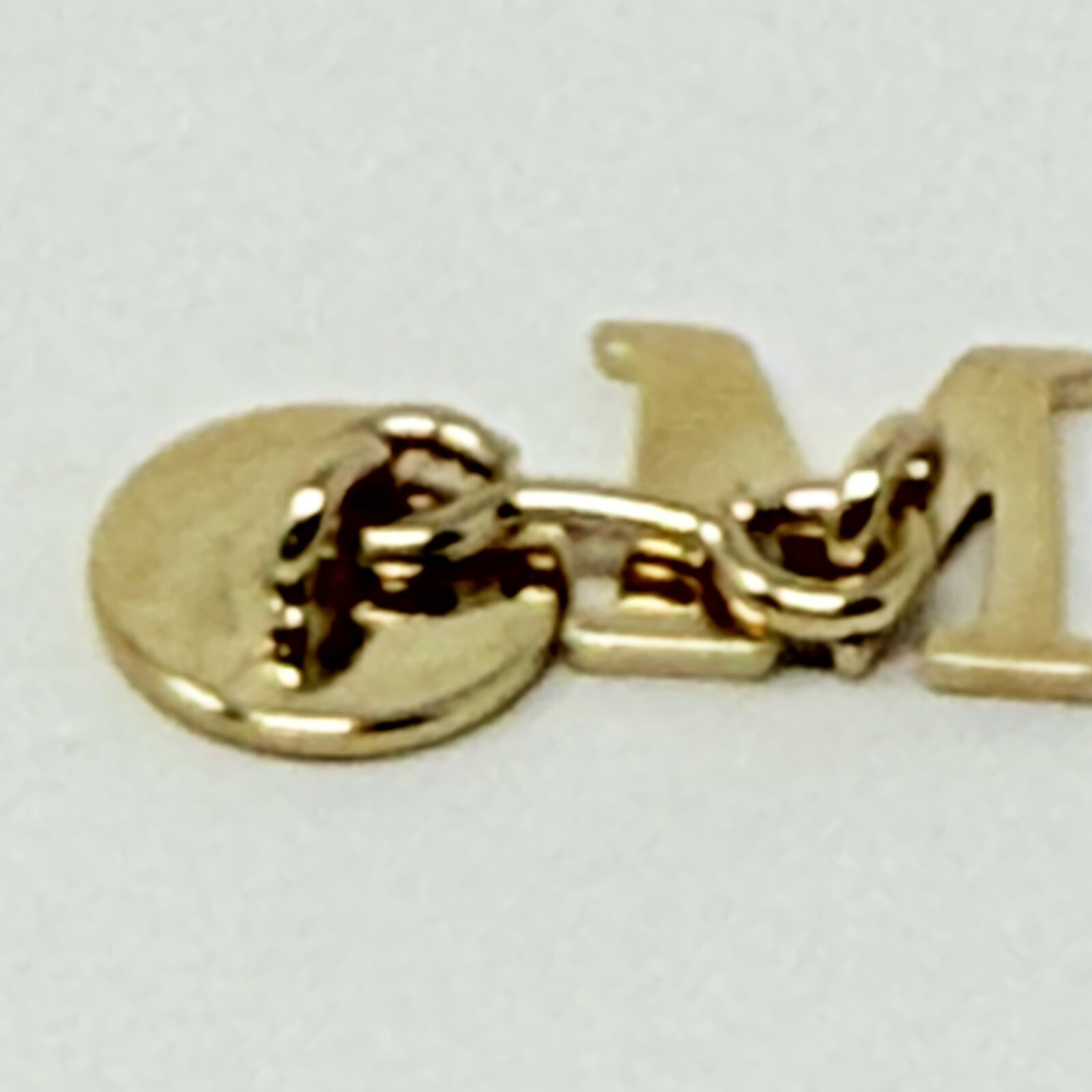M Monogram Initial Letter Gold Colored Cuff Links 3/8 in X 3/8 in Square