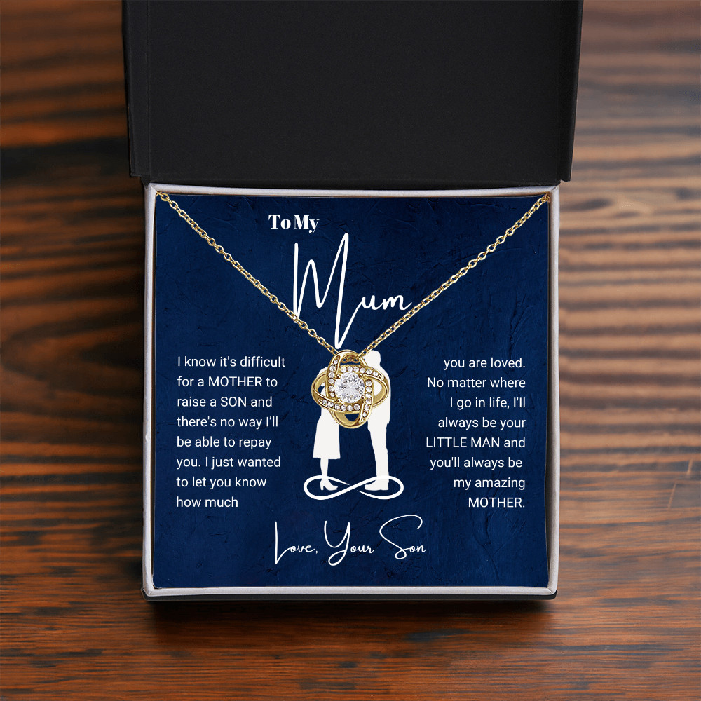 To My Mum Knot necklace mother’s day anniversary valentine’s birthday gift