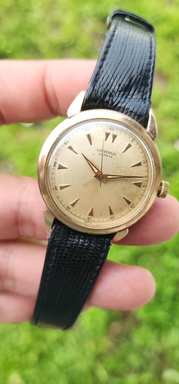 VINTAGE 1950’S UNIVERSAL GENEVE MANUAL CAL 332 Gold Filled MEN’S WATCH