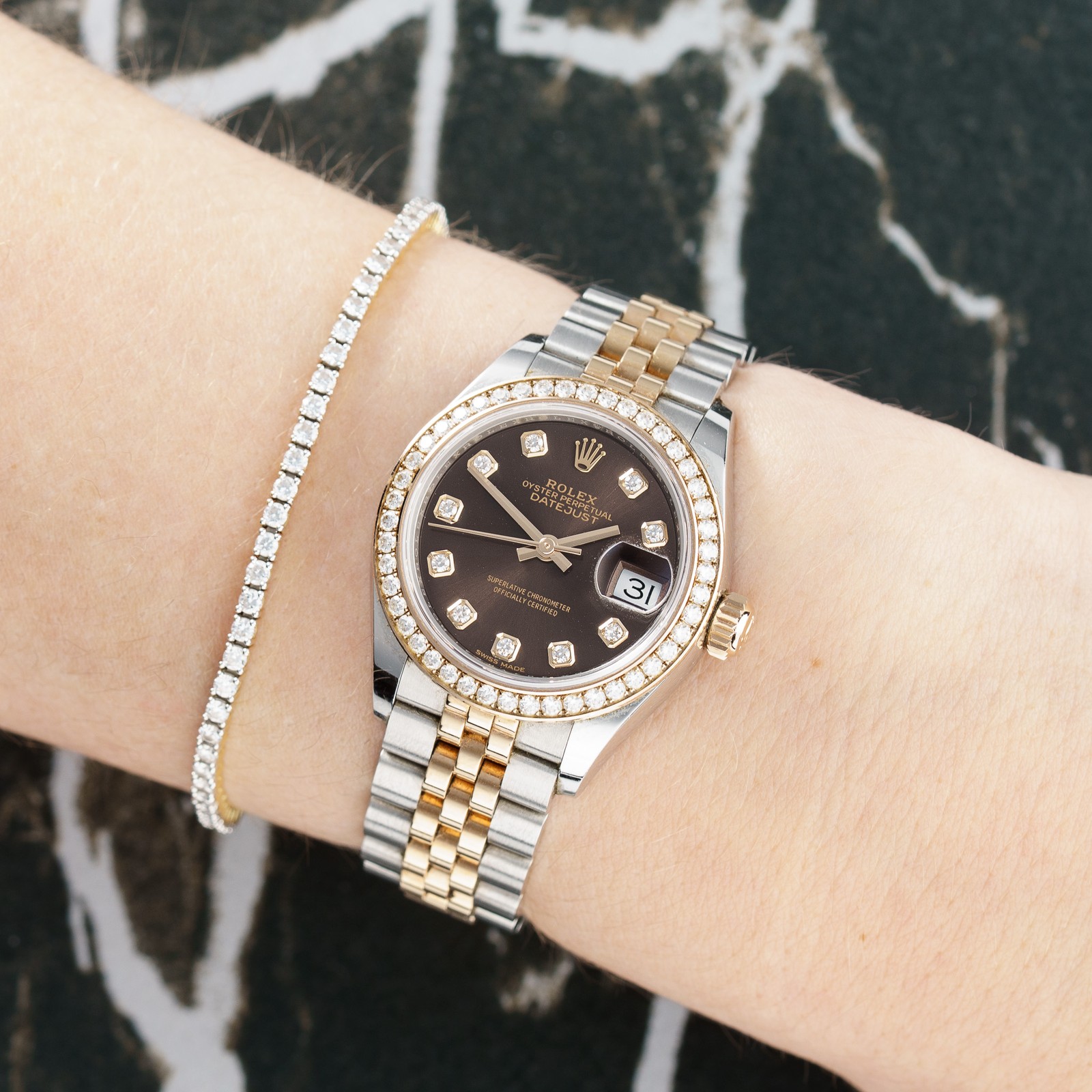 Rolex Lady-Datejust – Ref. 279381RBR – 28mm Stainless Steel & Rose Gold
