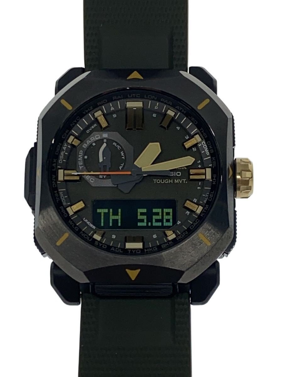 PROTREK PRO TREK PRW-6900YB-3JF Solar Rubber Ana-Digi Khaki Watch Excellent J…