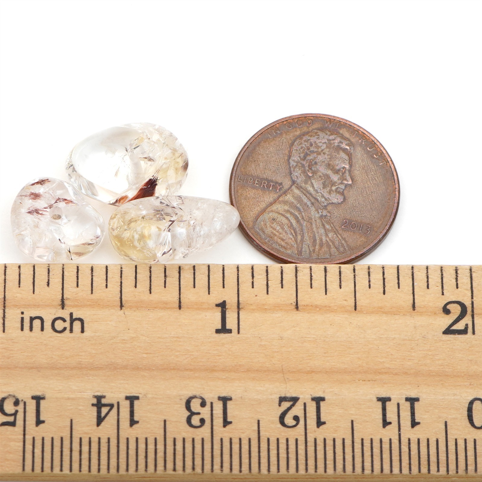25 small side drilled pale yellow citrine nugget beads stone ranges 10mm 15mm