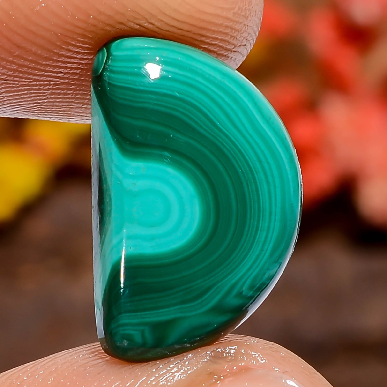 Natural Malachite D 10Ct 16X10X3mm Loose Gemstone Brooch Stone Green Africa
