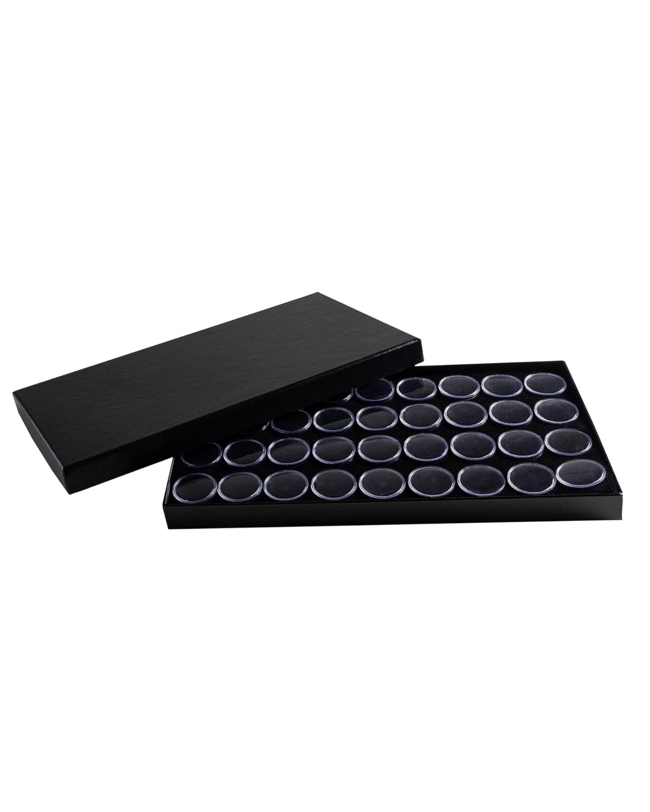 Novel Box Jewelry Gemstone Cardboard Display Case and Lid with Gem Jar Insert