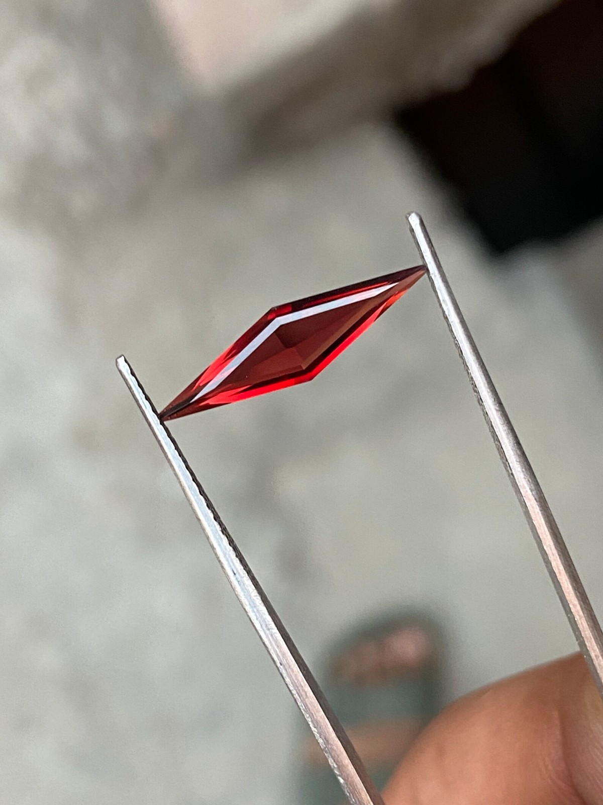 Unique Fancy Cut 12 Ct Garnet Loose Stone Natural GIE Certified Jewelry Gemstone