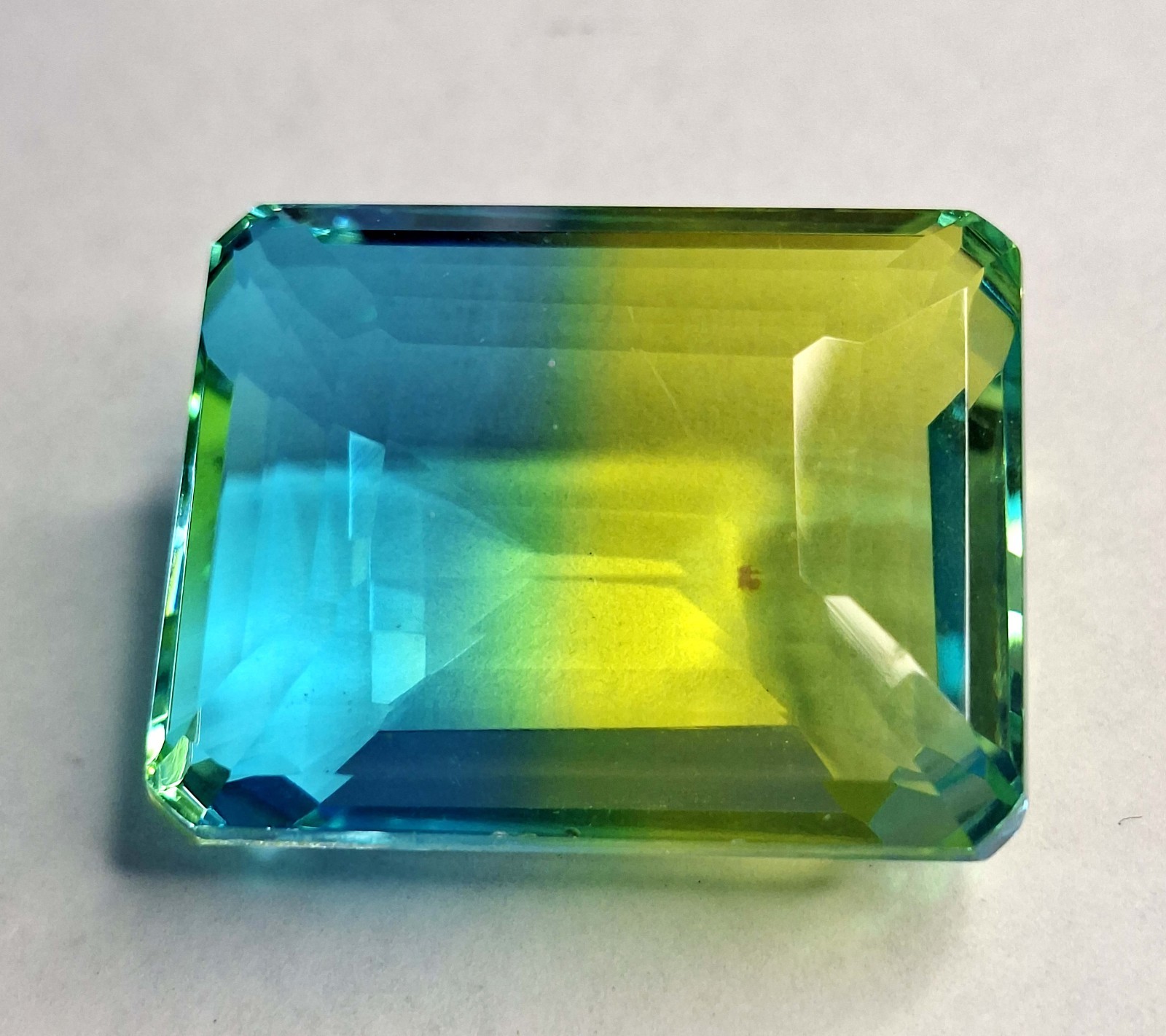 Bi-Colour Tourmaline Emerald Cut Natural 107-109 Ct Loose Gemstone RK1127