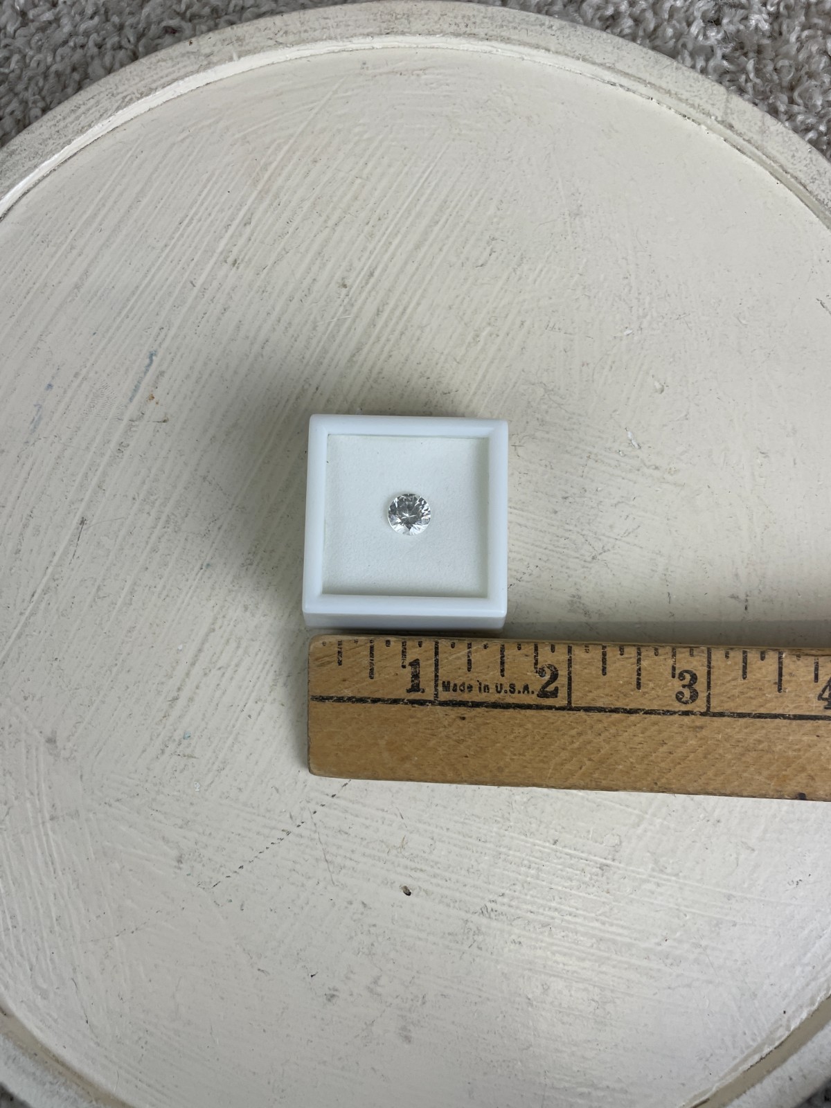 2.50 Carat 8MM Round Diamond White YAG Yttrium Aluminum Garnet Faceted Gemstone