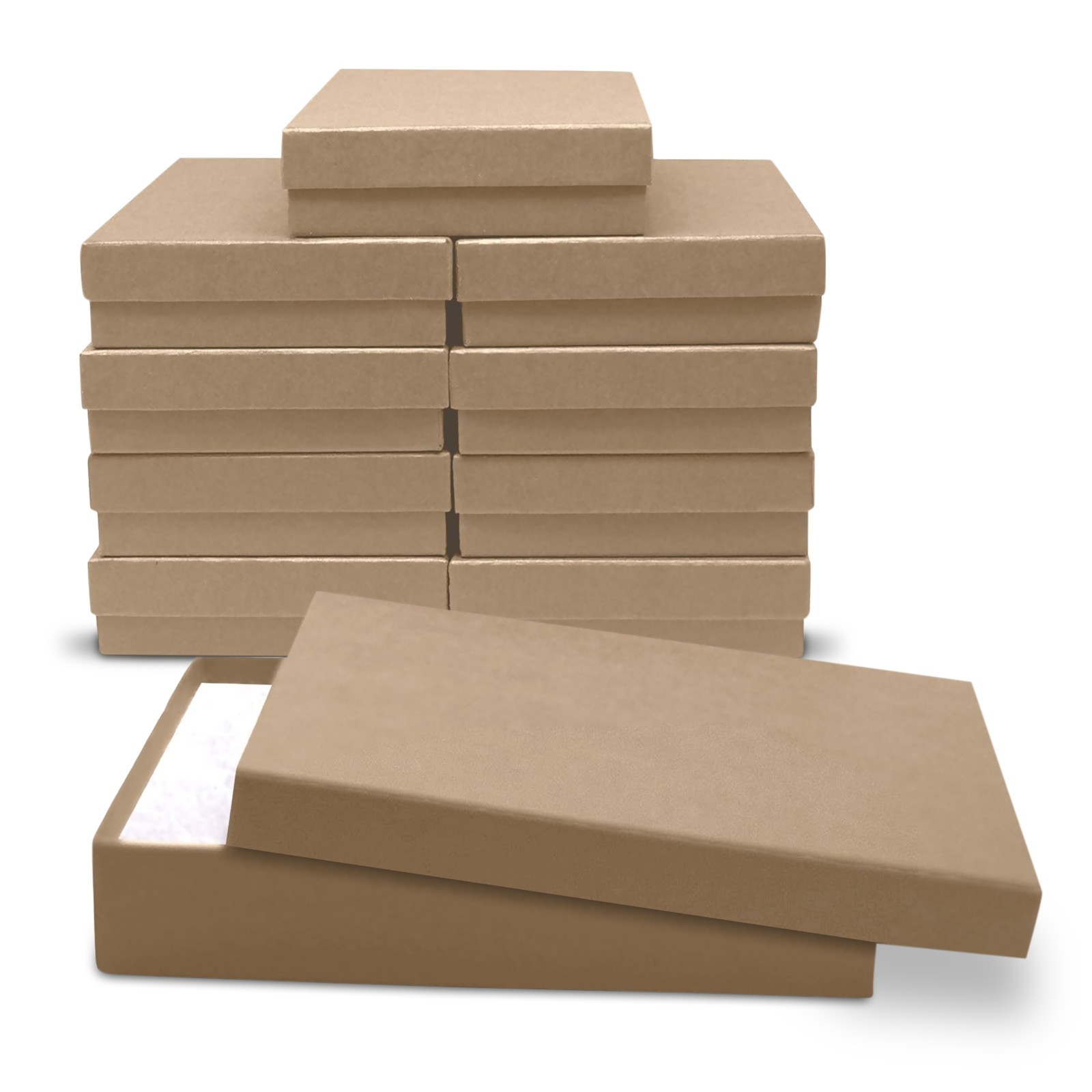 Made In US Cotton Filled Gift Boxes Jewelry Cardboard Boxes 5.5X3.5X1 – 10pcs