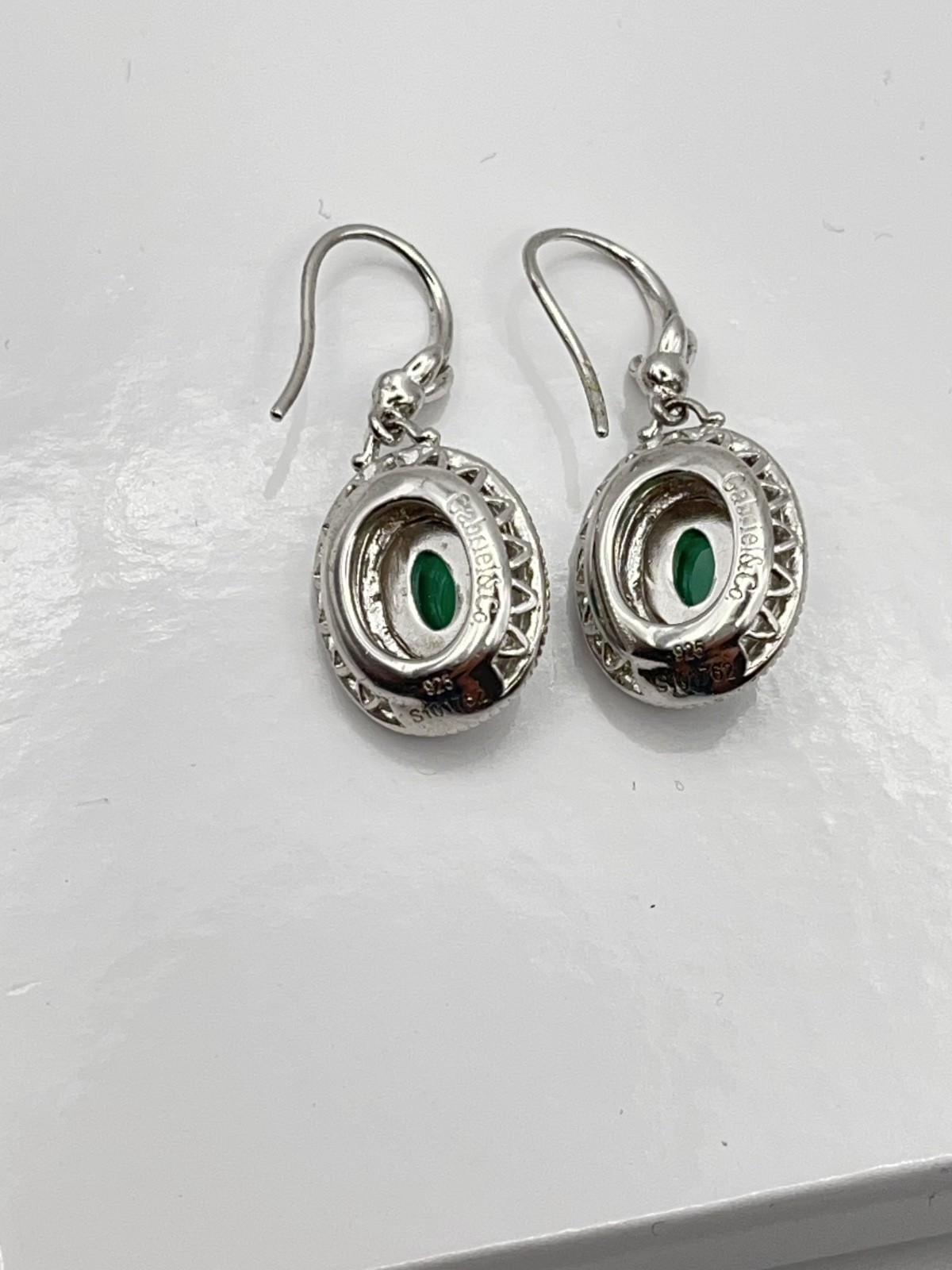Gabriel & Co. Sterling Silver Green stone Earrings