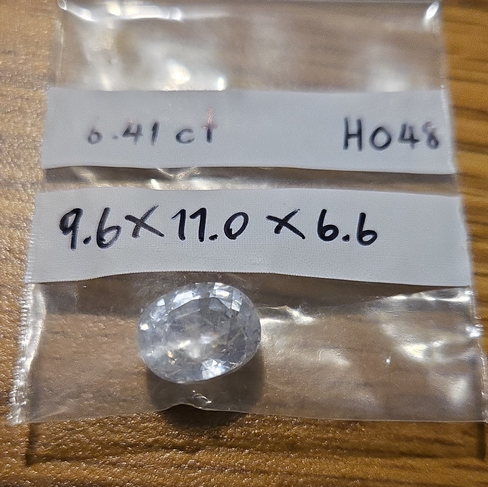 Oval Cut Transparent White Clear Stone Loose Gem 11×9.6×6.6mm 1pc H048