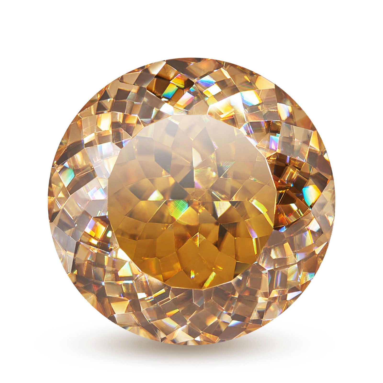3 Carat Champagne Portuguese Diamond VVS1 Loose Gem for Pendant Jewelry