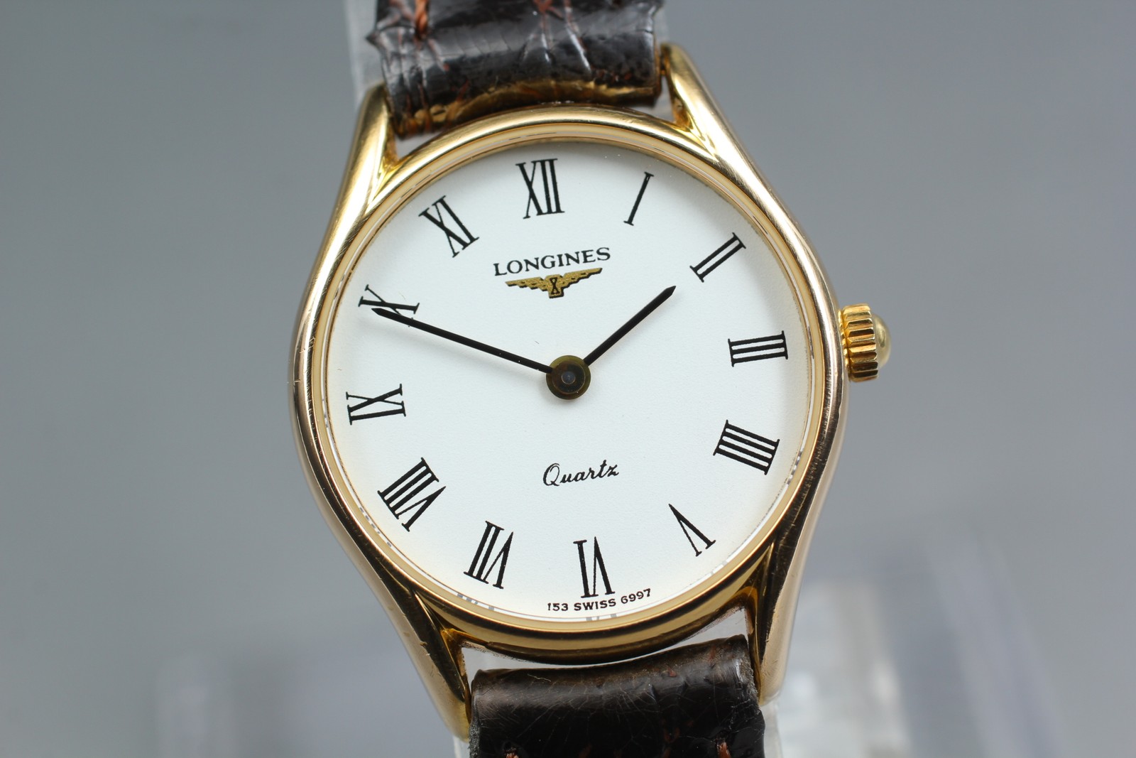 [N MINT] Longines Cal. L153.2 153 6997 23mm White Roman Dial Quartz Womens Watch