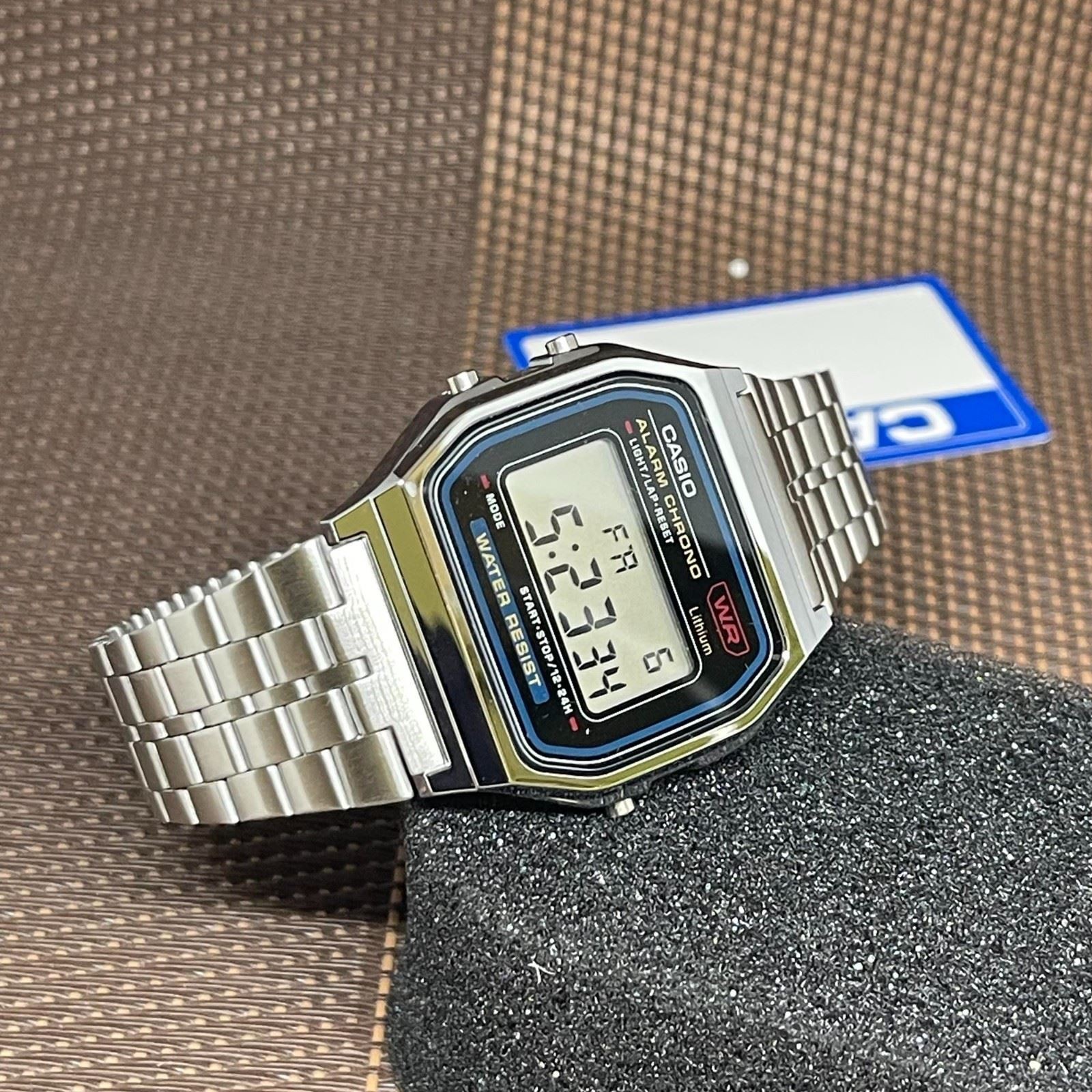 Casio A159WA-N1 Digital Stainless Steel Classic Design Chronograph Unisex Watch