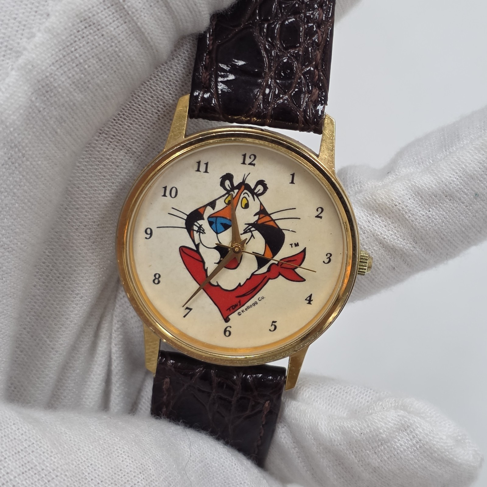 Vintage Kellogg’s Tony the Tiger Gold Tone Quartz Watch By Image Watches
