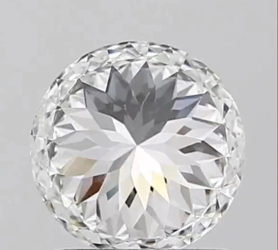 2.00 Ct Lab Grown CVD Diamond 8.00 mm Portuguese Cut Round D Color, IF Certified