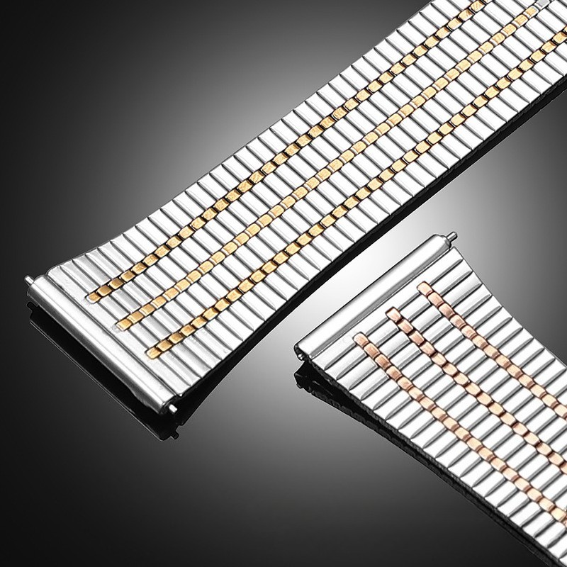 Quality 7 Beads Stainless Steel Watch Band Strap Mesh Metal Wristband 20mm 22mm