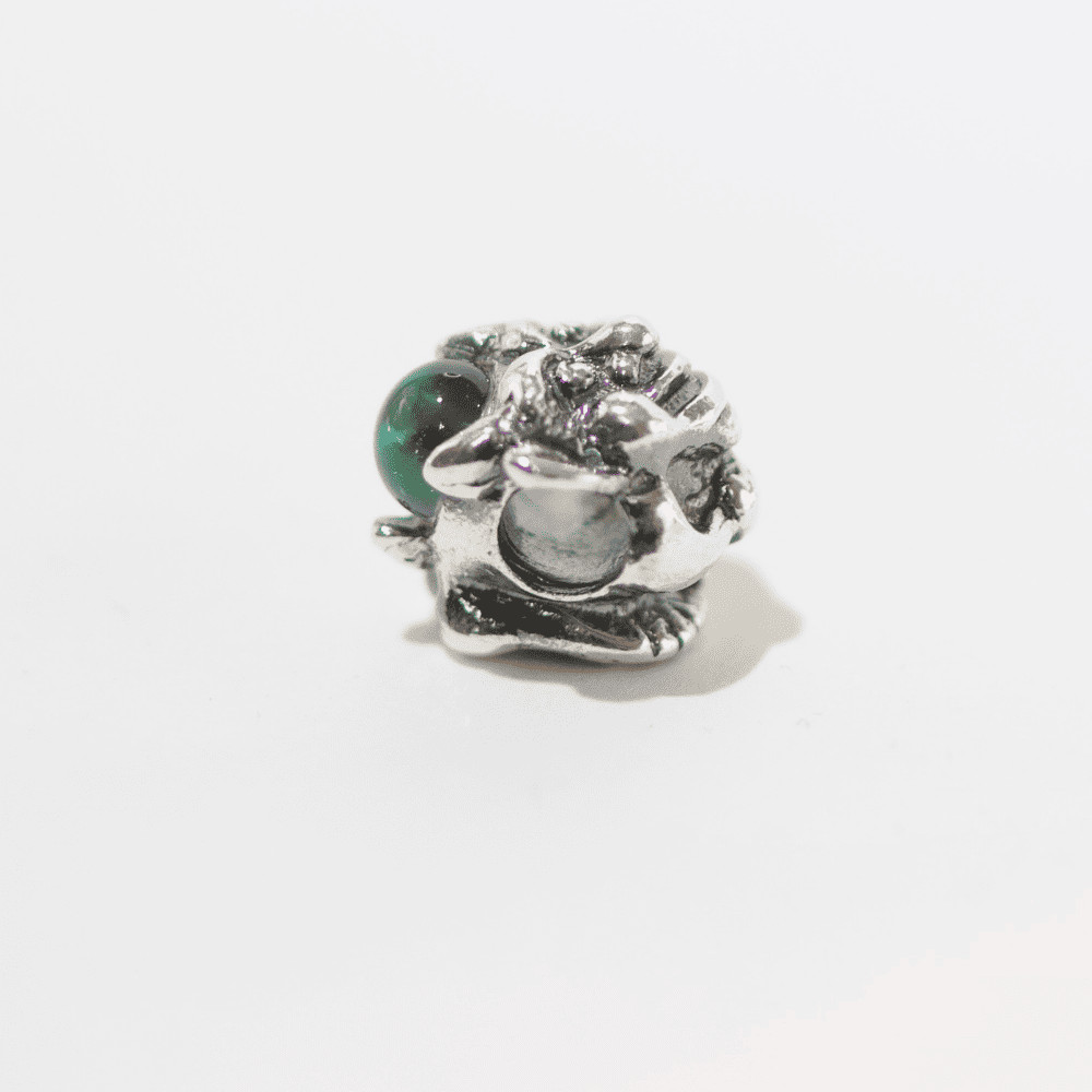 Trollbeads ~ Grinning Troll With Big Feet Bead with Dichroic Glass ~ 925 LAA