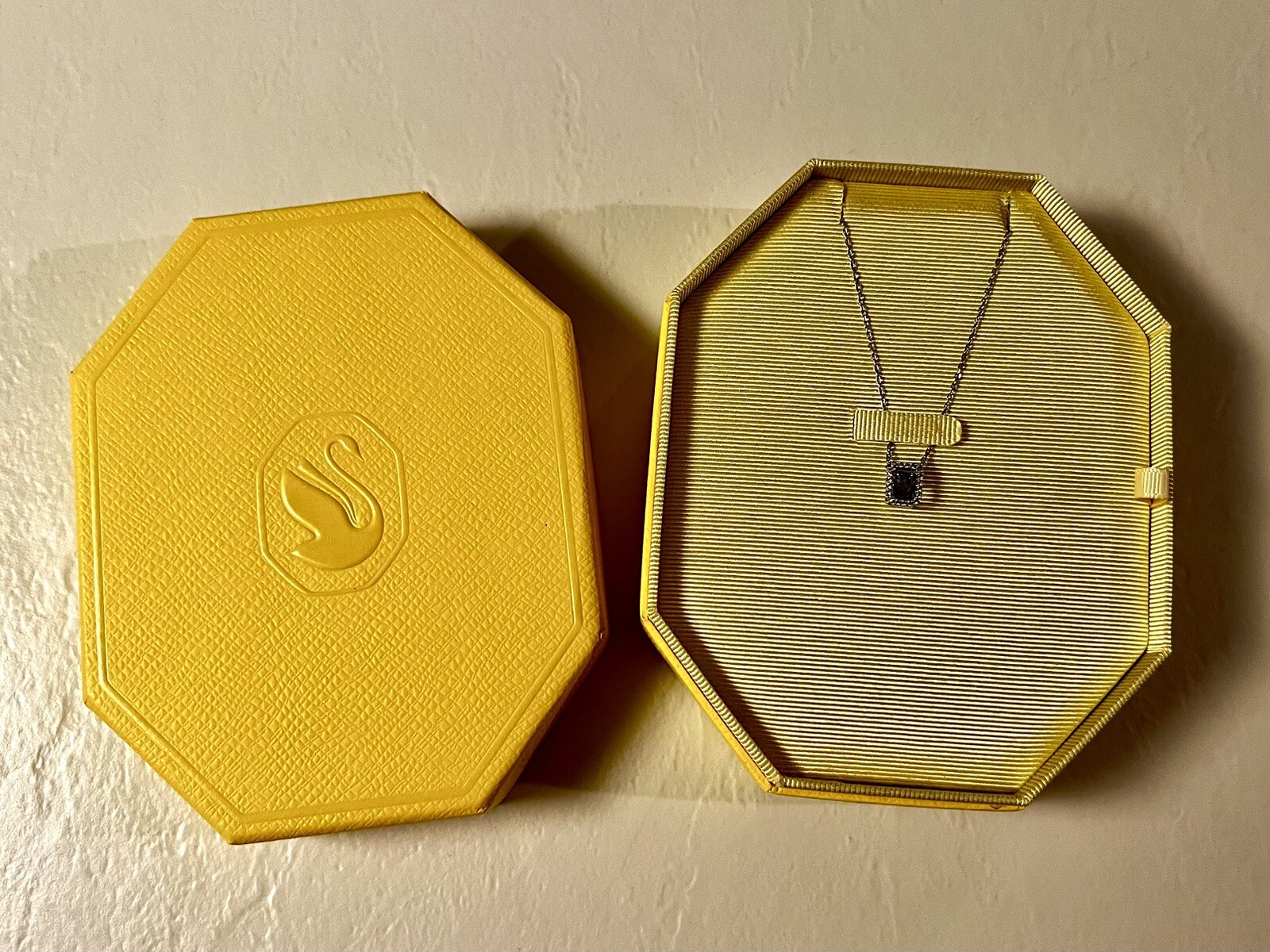 Swarovski Millenia Octagon Step Cut Fancy Light Blue Necklace FREE SHIPPING
