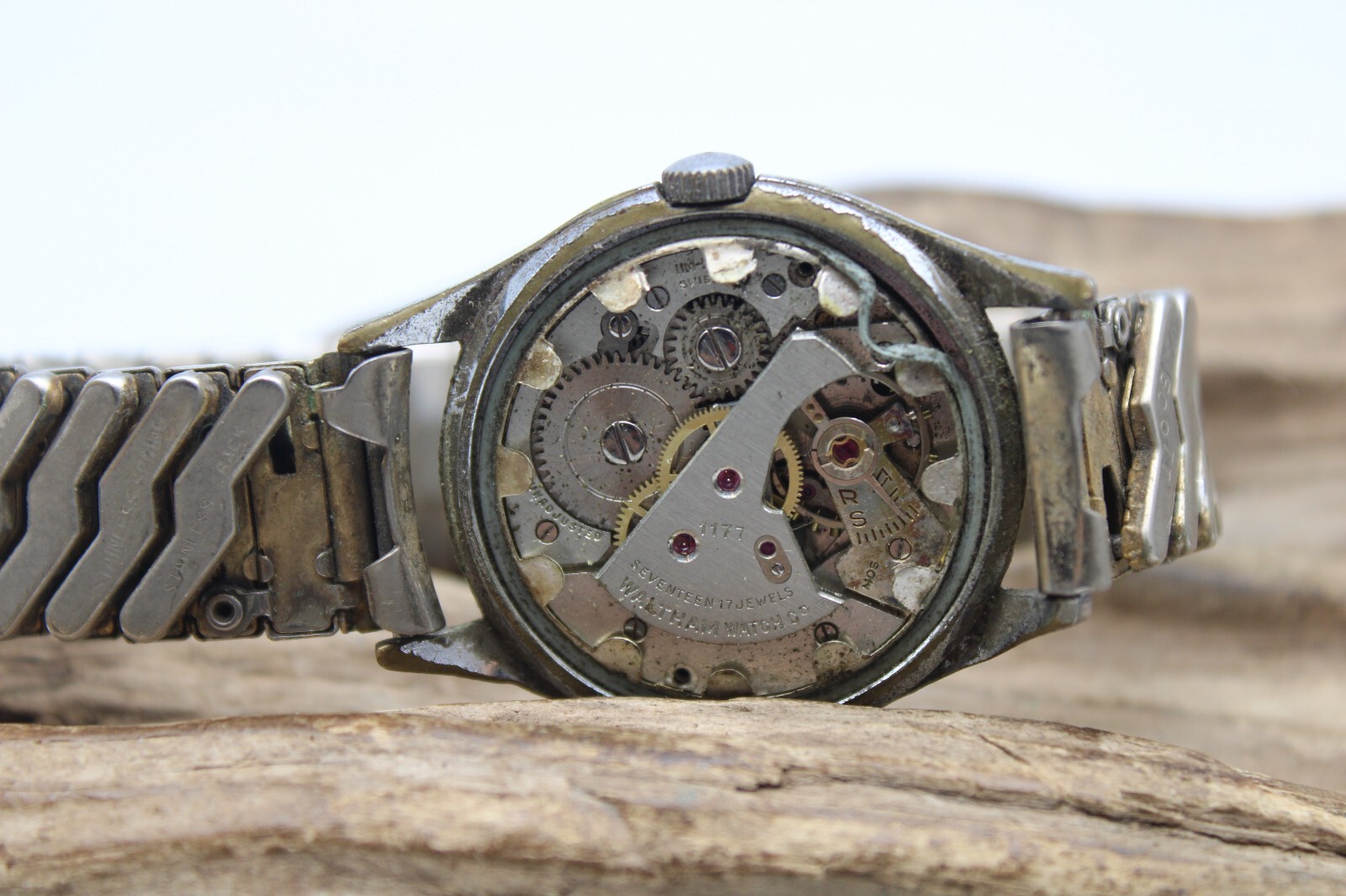 WALTHAM HALLMARK INCABLOC 1177 MEN’S WATCH 17j 31.9mm 15.9mm LUG FOR REPAIR(OE2)