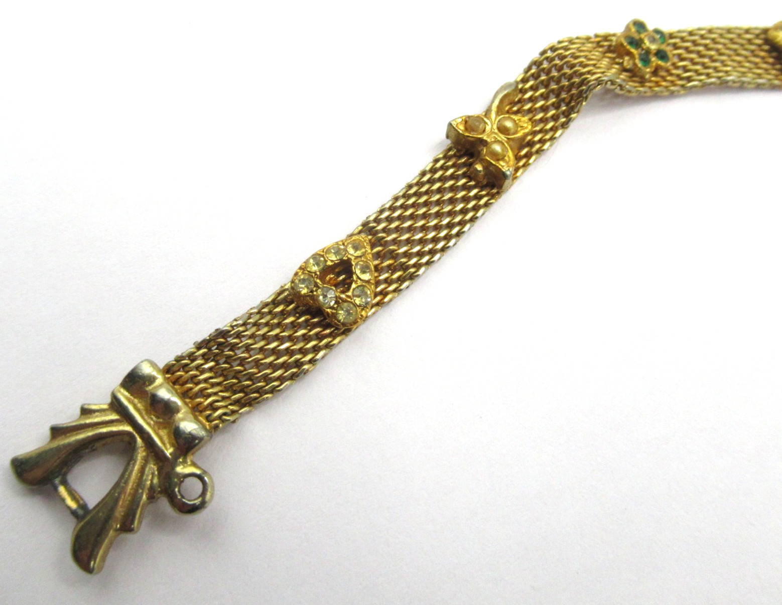 Goldette Charm Mesh Bracelet Vintage MCM