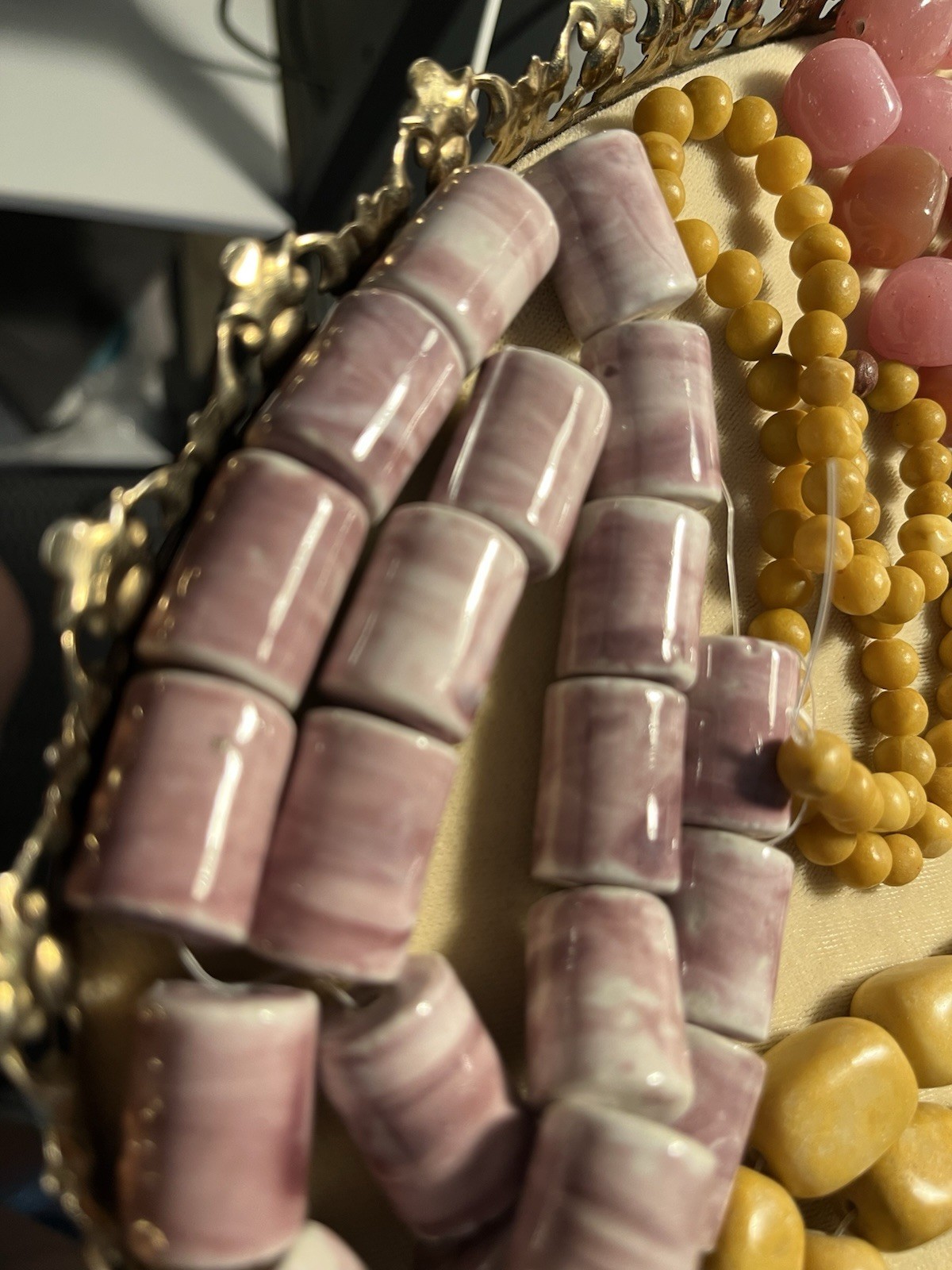 VTG To Modern Semi-Precious Gemstone Chunky Destash Lot For Jewelry/Craft Makers