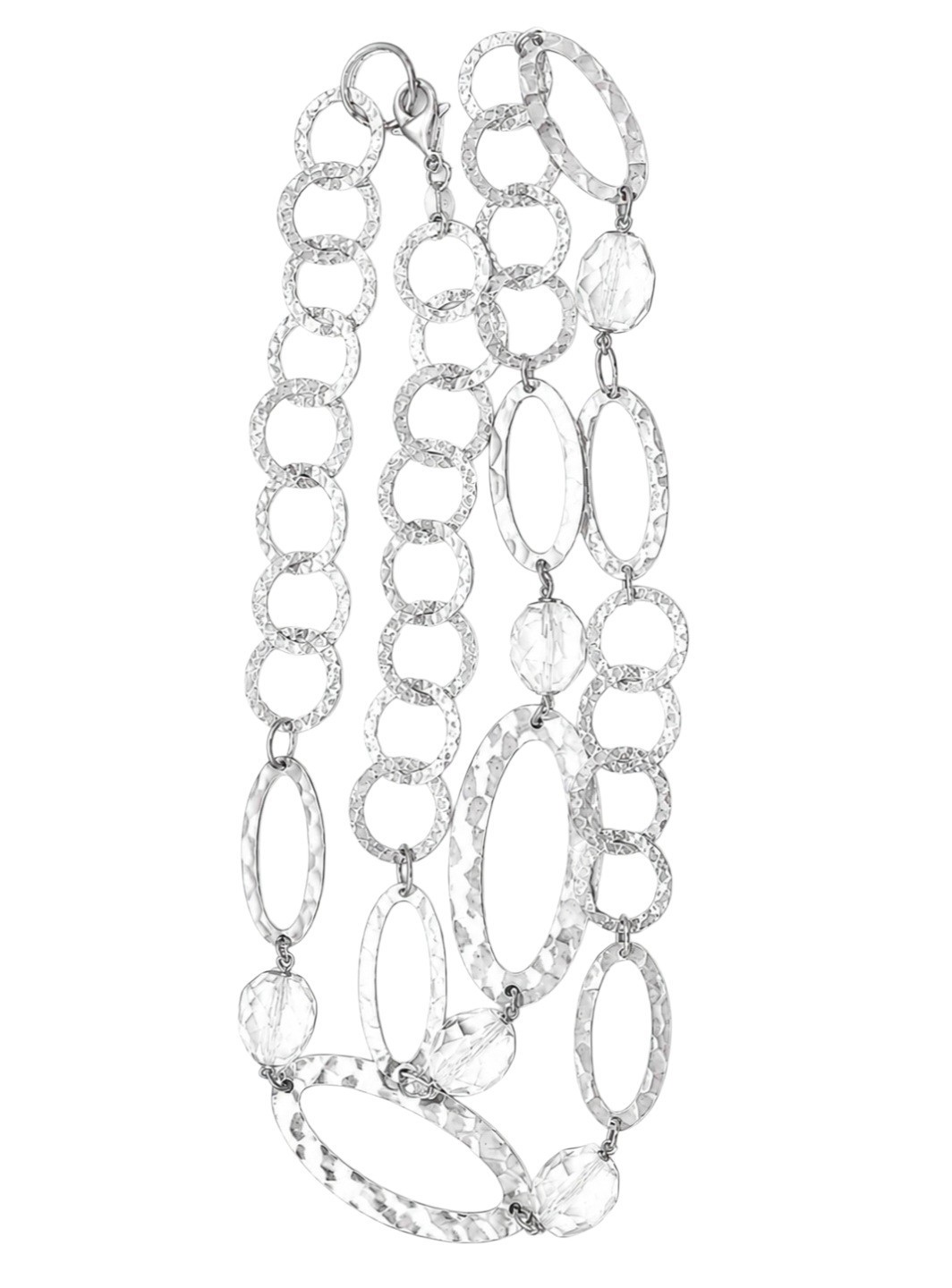 Milor Sterling Silver 925 Necklace with Rock Crystal – Made in Italy 1990s