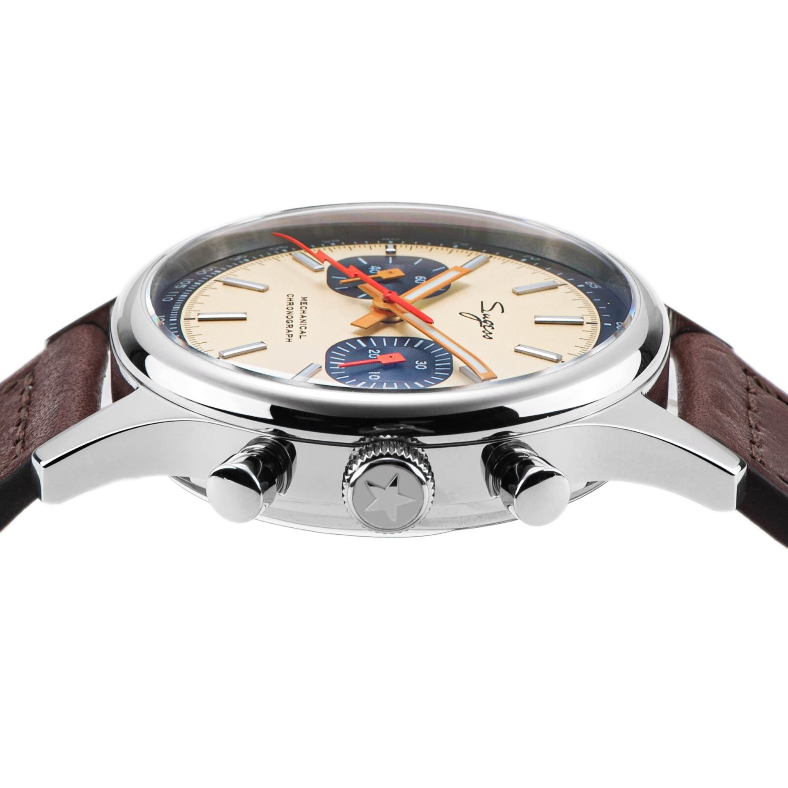 Seagull Sugess ST1901 Panda 40mm Cream V2 Racing Chronograph Sapphire 1963 BNIBr