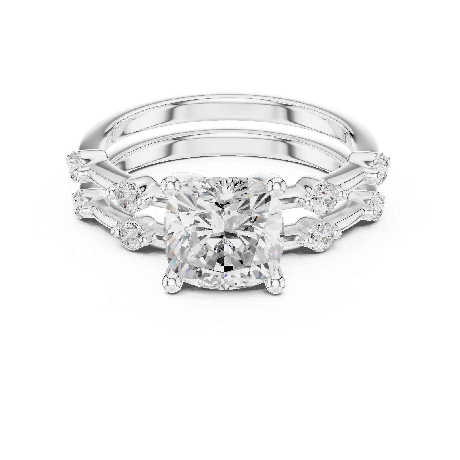Certified 2.8 Ct Lab Grown Diamond Women Engagement Cosmos Ring 14k Gold Over