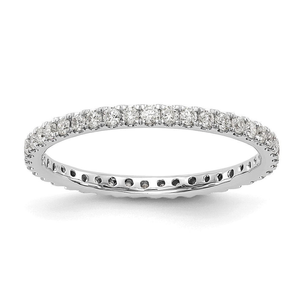 14k White Gold 1/2 Ct Lab Grown Diamond Complete Eternity Band Ring Size 9