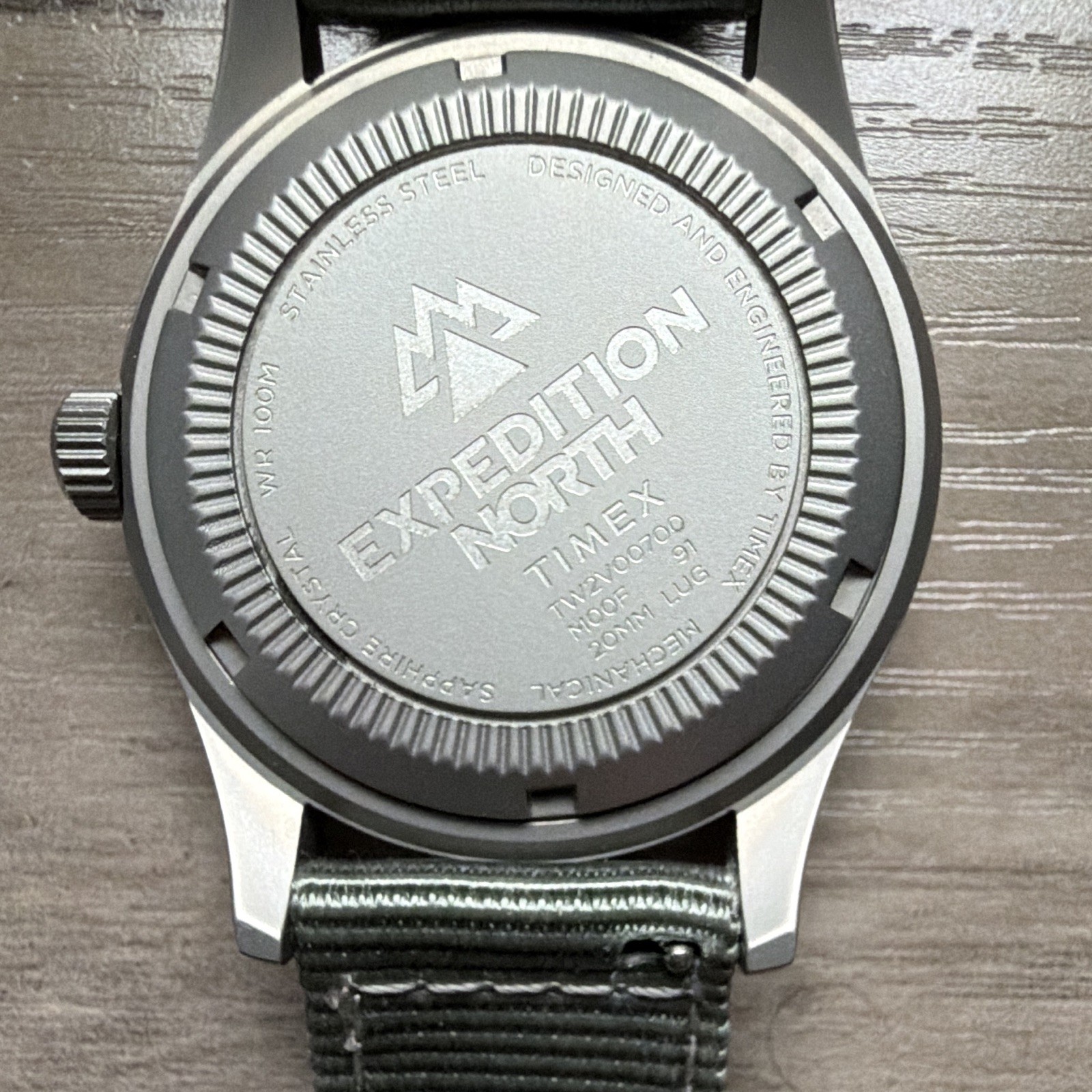 Timex Expedition North Mechanical 100m Blue 24-Hour Dial Gray Nylon Strap
