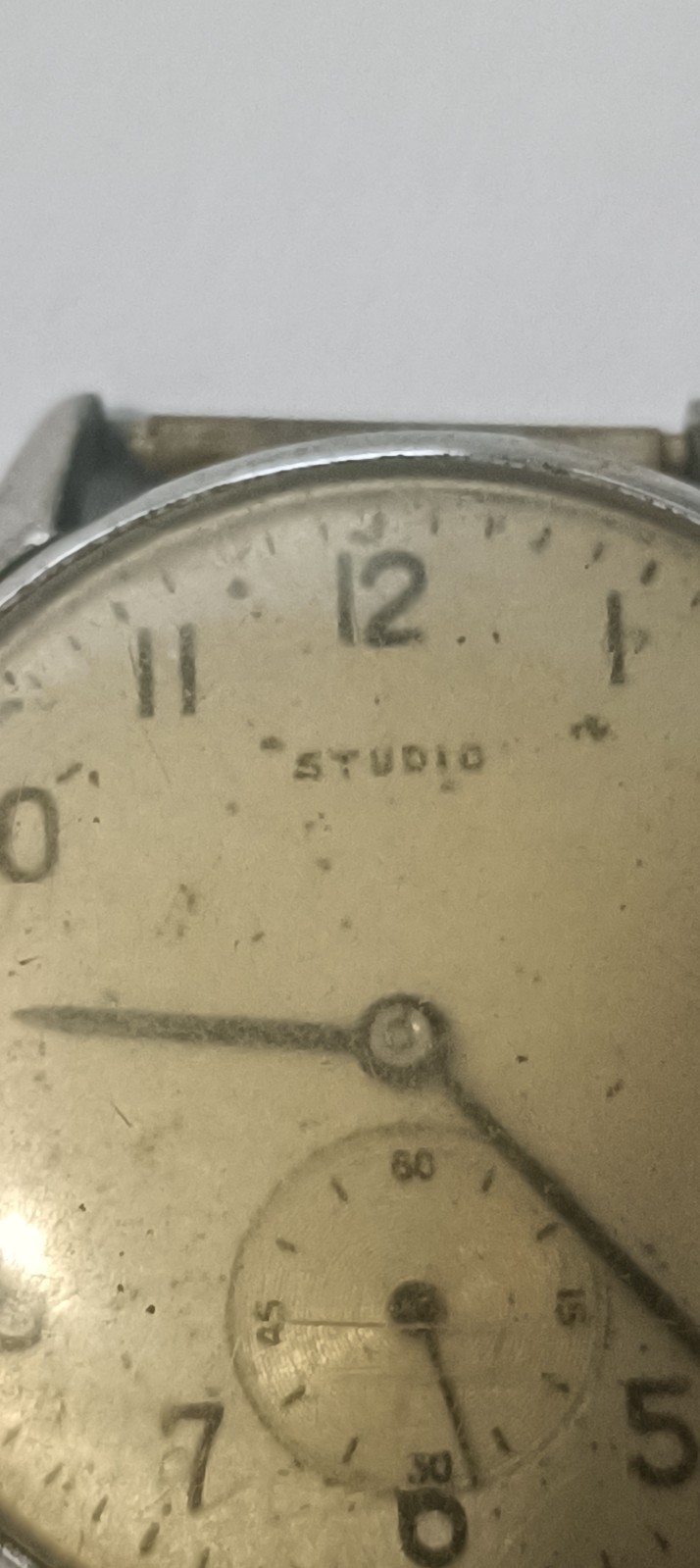 Antique old men wristwatch Studio fond acier inoxydable