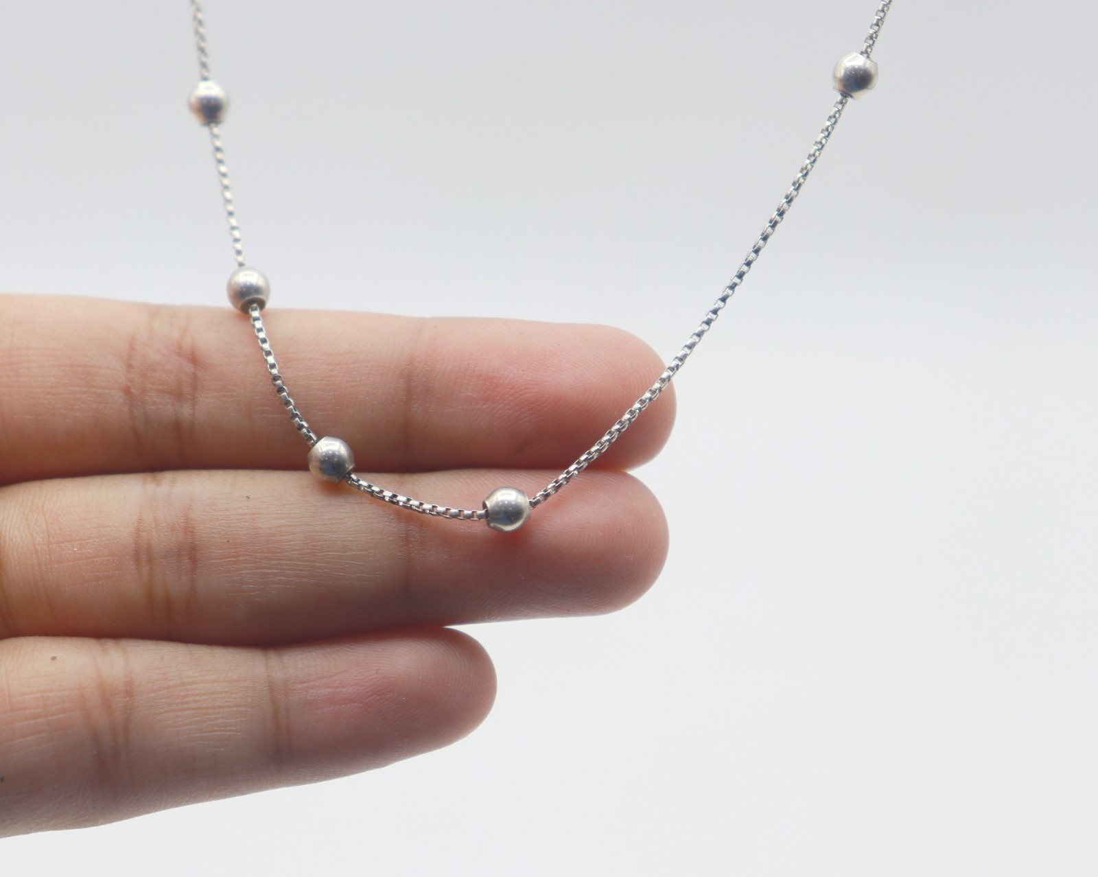 4.55 Grams 925 Sterling Silver Adjustable Delicate Chain No Stone Daily Wear