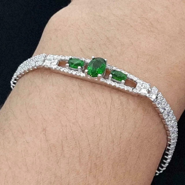 5 Ct Oval Cut Lab Created Diamond Tennis Bracelet14k White Gold Plated