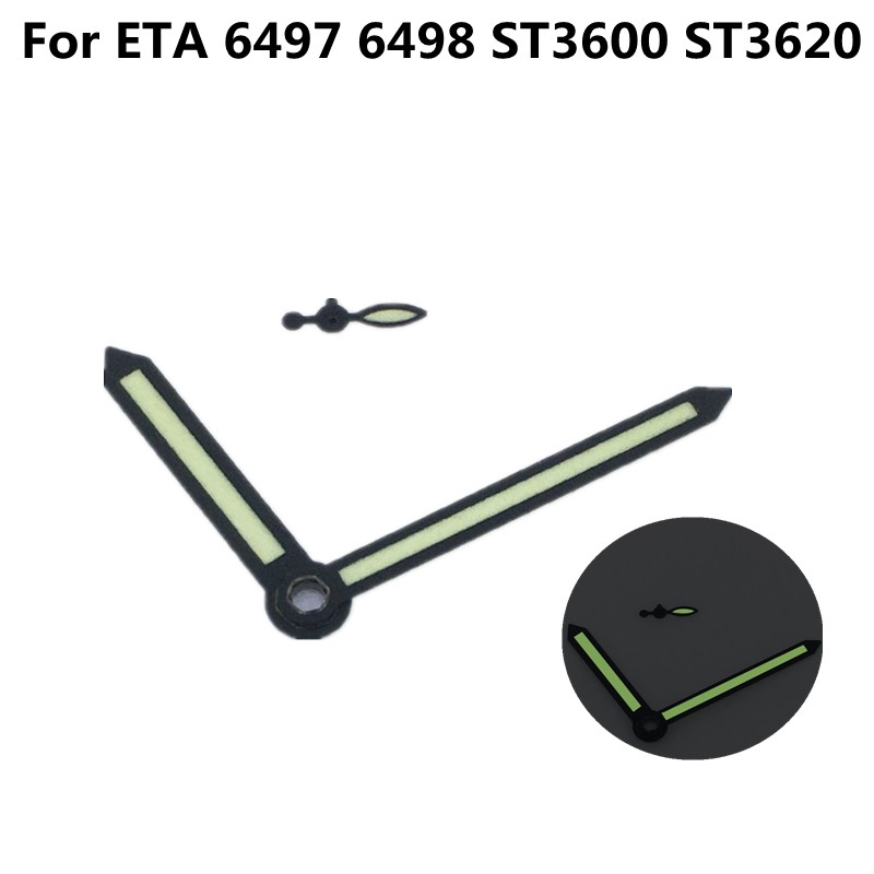 Green Luminous Watch Hands For ETA 6497 6498 Seagull ST3600 ST3620 Movement F