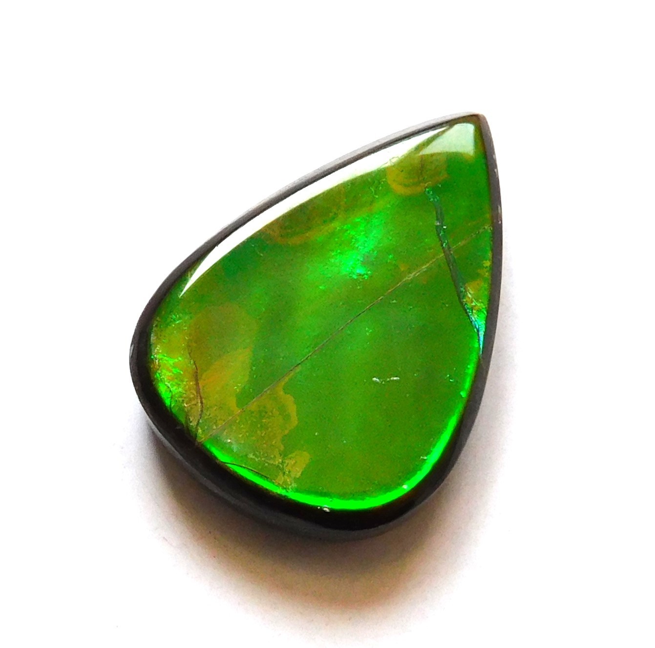 9.05 Ct Natural Canadian Ammolite Cabochon Loose Gemstone 17.7X12.8X4.4MM LR24
