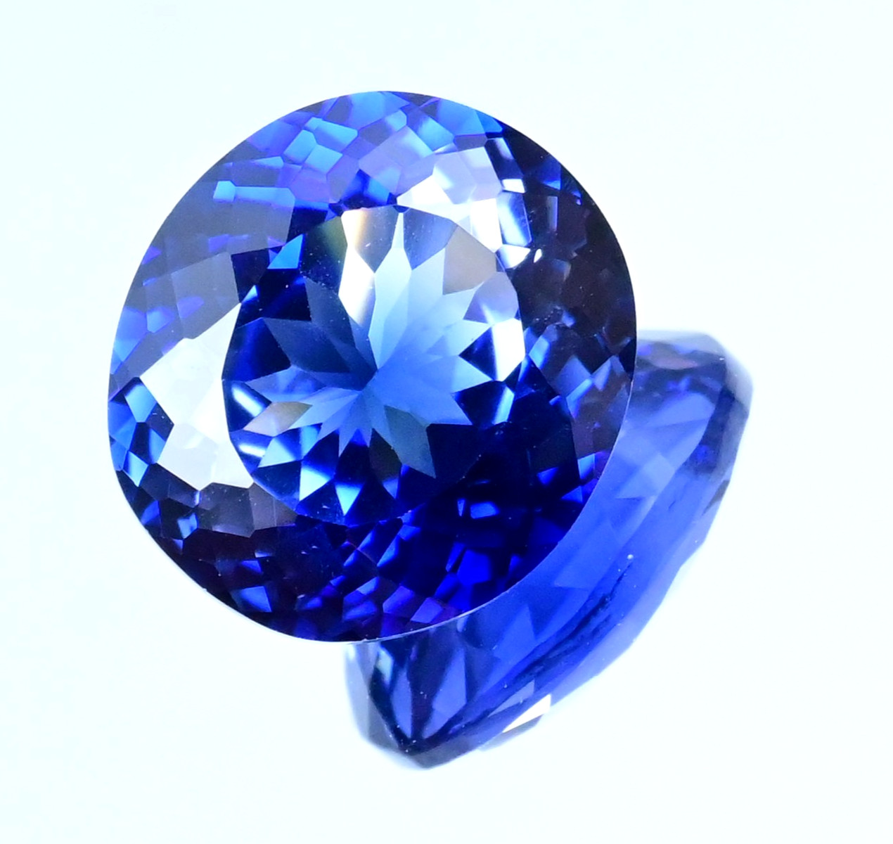 24.95 Ct Natural Ceylon YoGo Blue Sapphire Oval Certified Flawless Gemstone