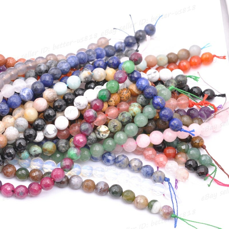 Wholesale Natural Gem Surface Round spaced Loose Beads 4mm 6mm 8mm 10mm