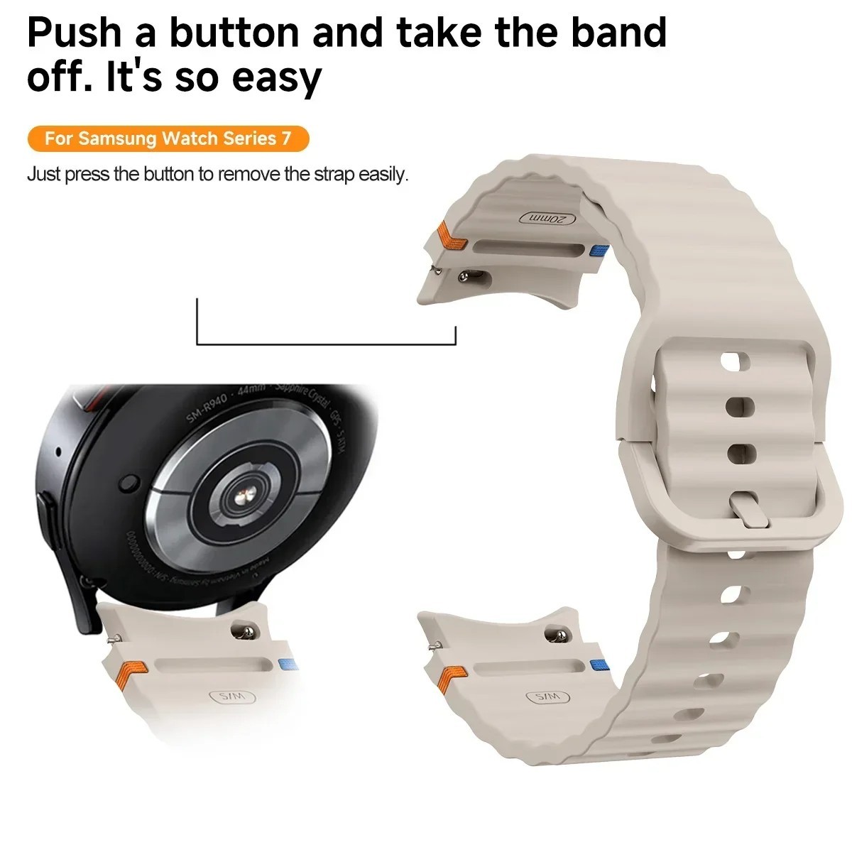 Strap For Samsung Galaxy Watch 7654FE 404447mm Silicone Sport Watch Band