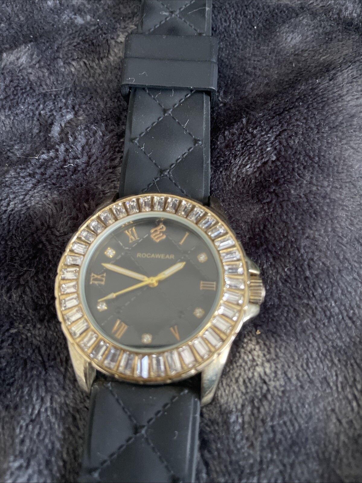 Women’s Rocawear Watch Crystal Accent Gel Band New battery Vintage
