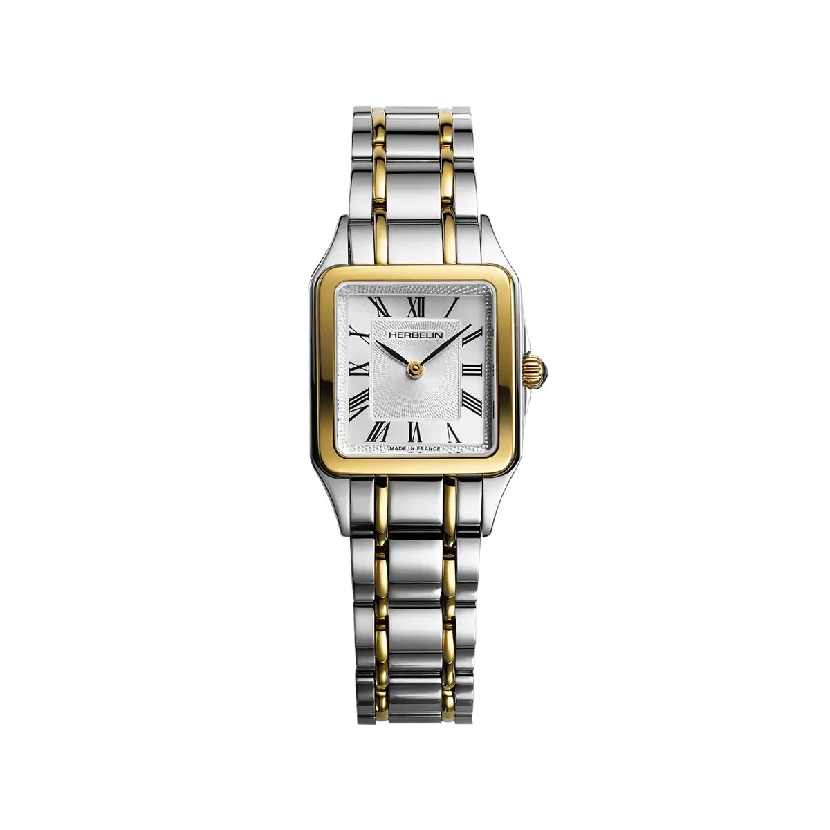 Herbelin Luna 17457BT01 Womens Two-Tone Stainless Steel White Dial Watch 24mm