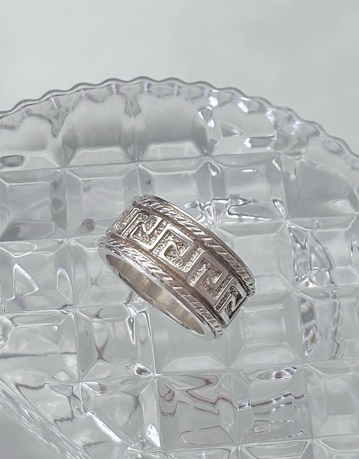 Chateau D’Argent Vintage Sterling Silver Greek 🏺 Key Statement Unisex Ring Sz7