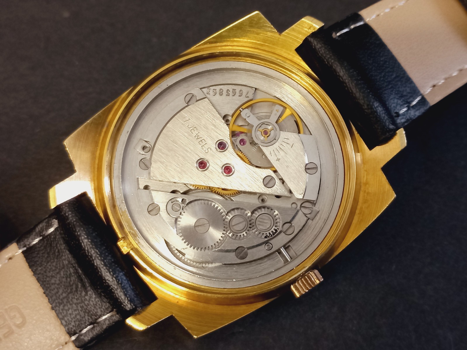 Soviet Vintage Watch Raketa, Rare Mechanical Gilded Watch USSR
