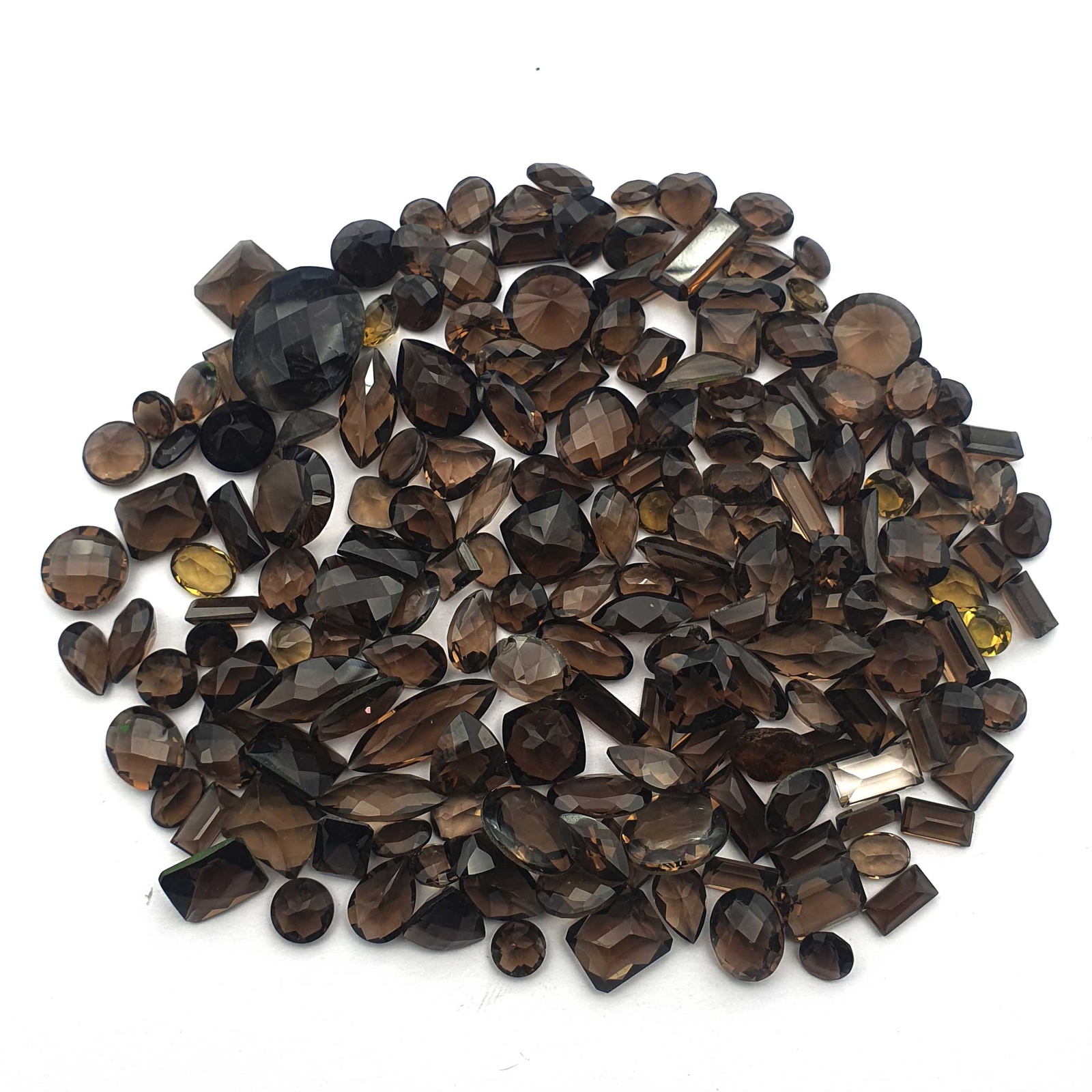 Natural Smoky Quartz Mix Cut Loose Stone Lot 5-20 MM 50 CT 33 Pcs