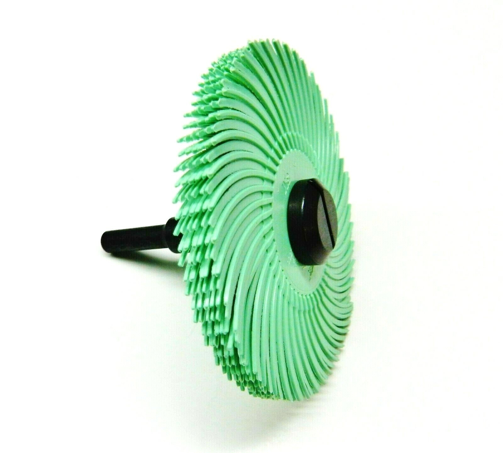3m Radial Bristle Disc 3″ 1Mic Grit Light Green & 1/4″ Mandrel 6 Brushes & Arbor